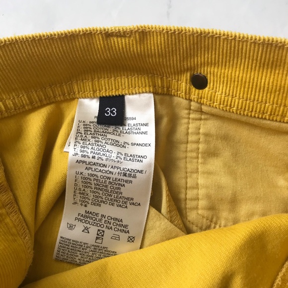 Men’s DIESEL 55DSL Pyrons Slim Skinny mustard colour corduroy pants. Size 33. - Picture 8 of 16